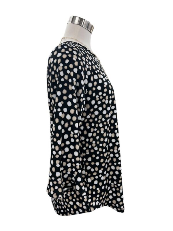 SOUTHERN LADY 3/4 SLEEVE POLKA DOT PRINT TOP - Image 4