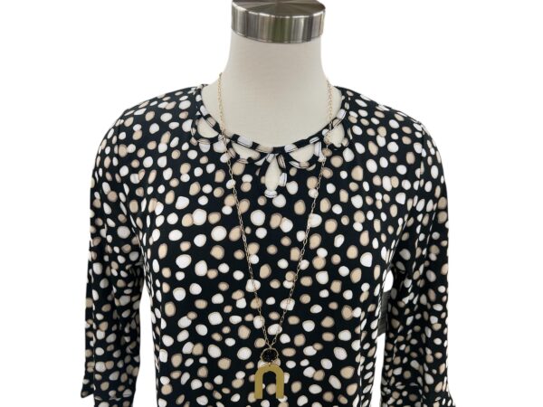 SOUTHERN LADY 3/4 SLEEVE POLKA DOT PRINT TOP - Image 2
