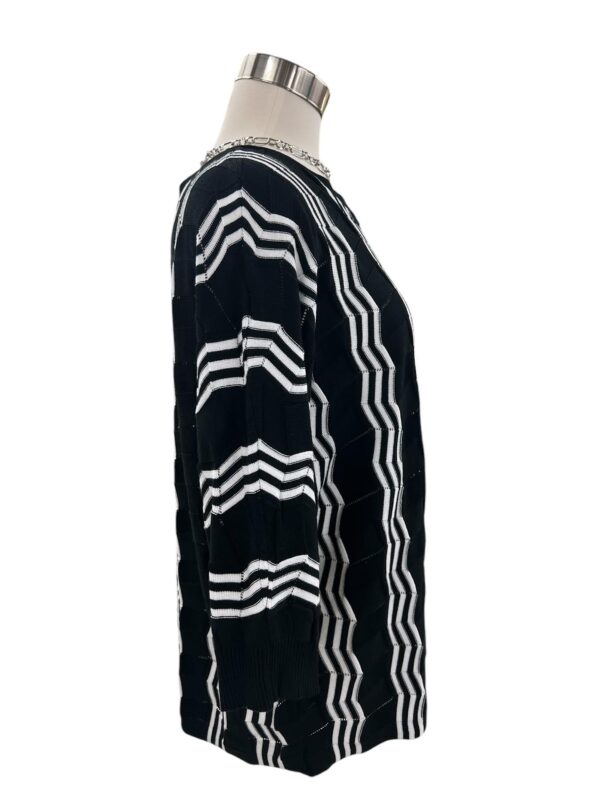 SOUTHERN LADY DOLMAN SLEEVE ZIGZAG STRIPE SWEATER - Image 6