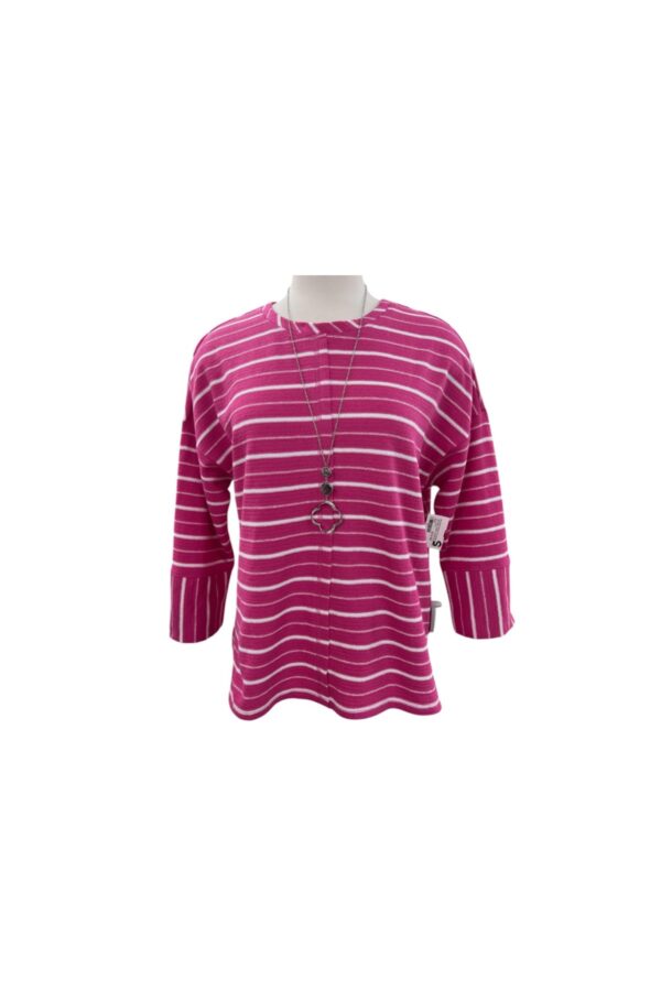 HABITAT WEEKEND TERRY STRIPED BOXY CREW