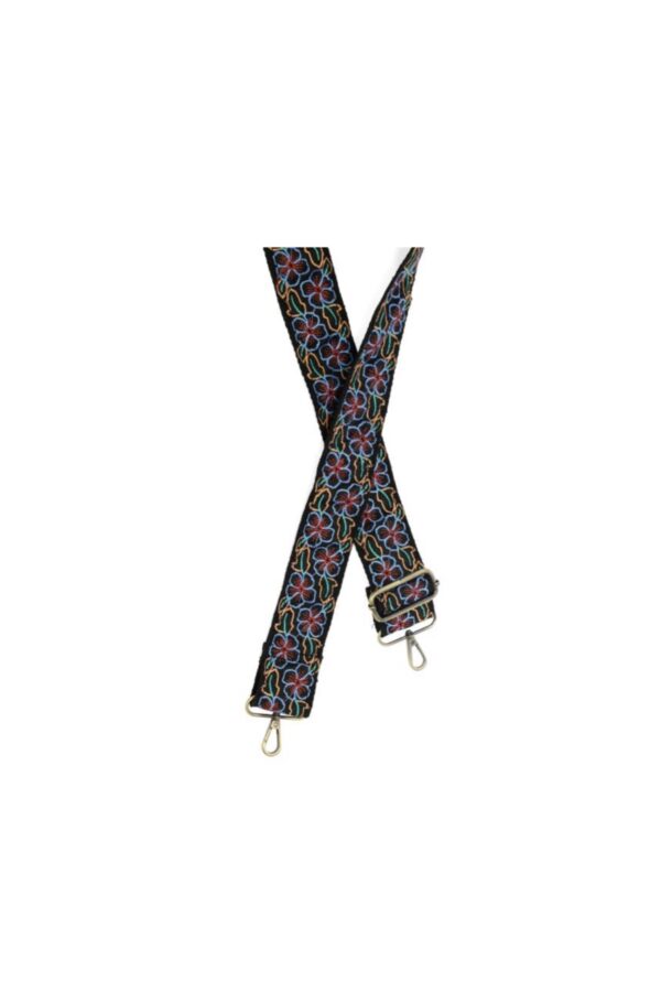 JOY SUSAN 2"FLORAL/LACE GUITAR STRAP