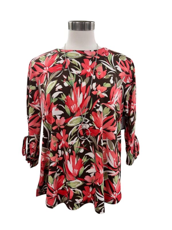 SOUTHERN LADY 3/4 SLEEVE FLORAL PRINT TOP - Image 5