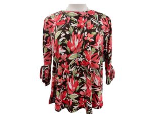 SOUTHERN LADY 3/4 SLEEVE FLORAL PRINT TOP
