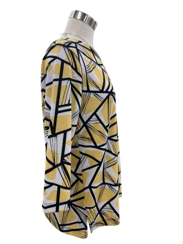 SOUTHERN LADY 3/4 SLEEVE GEO PRINT TOP - Image 3
