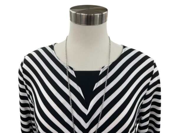 SOUTHERN LADY 3/4 SLEEVE CHEVRON STRIPE TOP - Image 4
