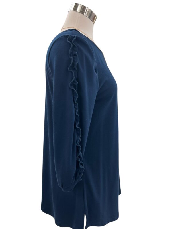 SOUTHERN LADY 3/4 RUFFLE TRIM SLEEVE TOP - Image 6