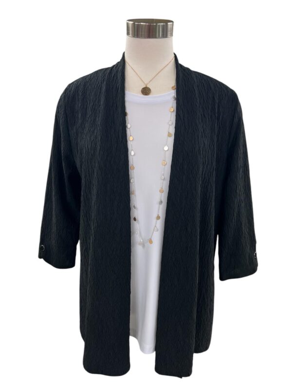 SOUTHERN LADY 3/4 SLEEVE TEXTURED KNIT JACKET - Image 5