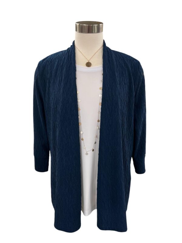 SOUTHERN LADY 3/4 SLEEVE TEXTURED KNIT JACKET - Image 2