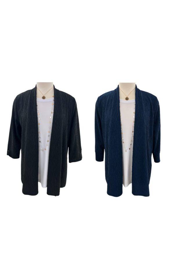 SOUTHERN LADY 3/4 SLEEVE TEXTURED KNIT JACKET