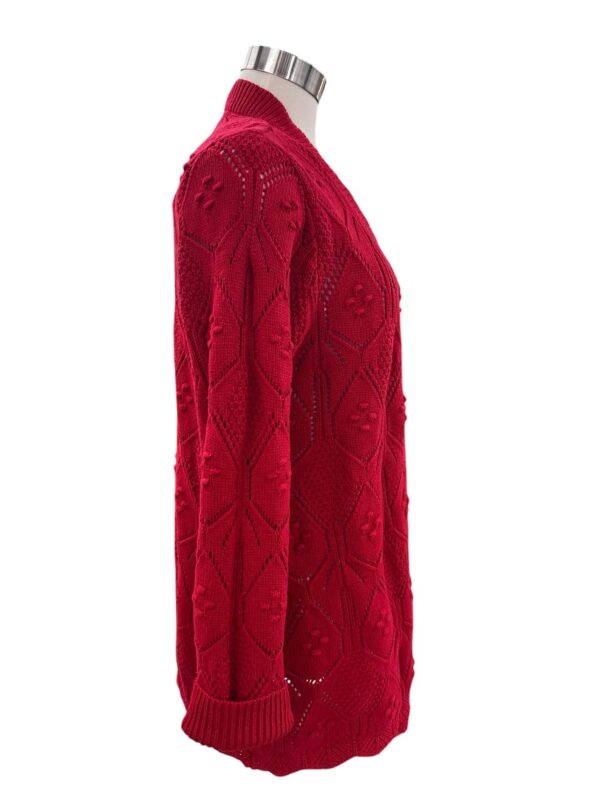 SOUTHERN LADY SCALLOP HEM OPEN CARDIGAN SWEATER - Image 3