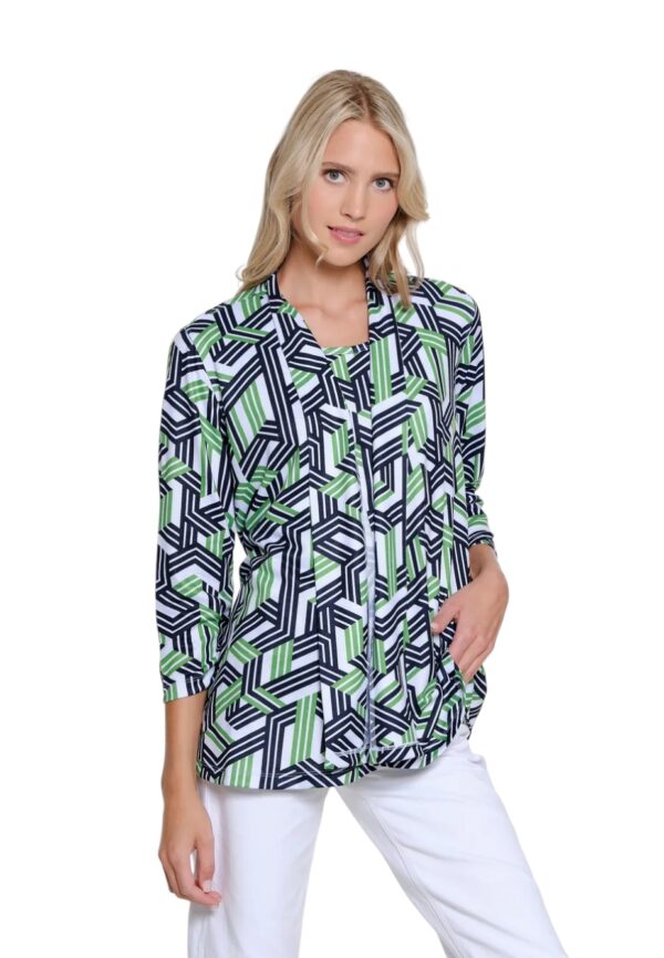 MULTIPLES 2FER PRINT SHELL/CARDIGAN - Image 4