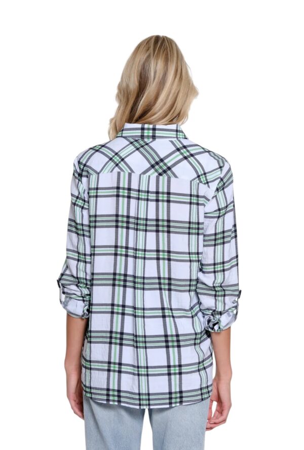MULTIPLES ROLL TAB BUTTON FRONT LONG SLEEVE SHIRT - Image 3