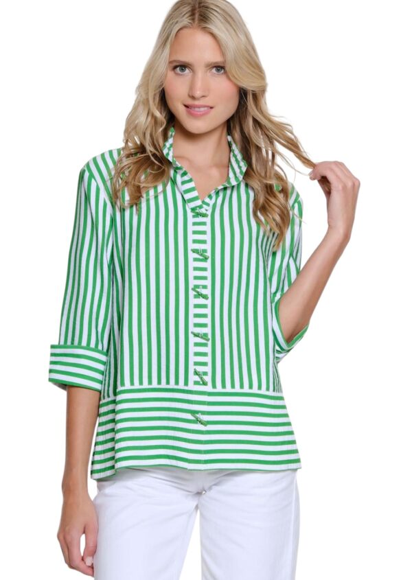 MULTIPLES WIRE COLLAR BUTTON FRONT SHIRT - Image 5