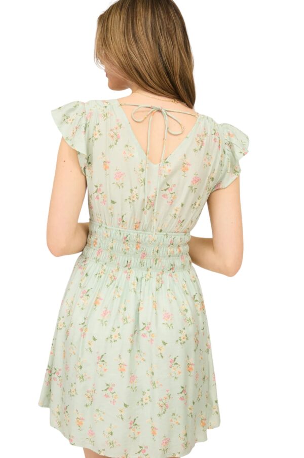 BLUPEPPER SAGE FLORAL MINI DRESS - Image 3