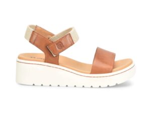BORN SHOES KYLA IN BROWN LEATHER SANDAL