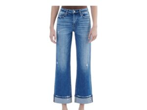 FLYING MONKEY HIGH RISE CUFFED SLIM WIDE