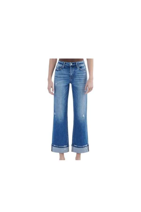 FLYING MONKEY HIGH RISE CUFFED SLIM WIDE