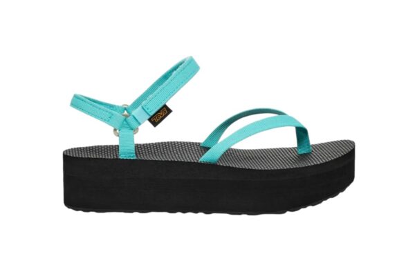 TEVA FLAT FORM SLIM BRIGHT TEAL & BLACK
