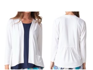 HABITAT WHITE SHIRRED BACK TRAVEL JACKET