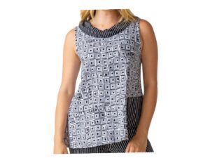 HABITAT TRAVEL MIXED PRINT COWL TOP