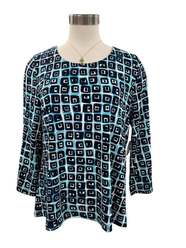 HABITAT TRAVEL CUBISM PLEATED SLEEVE TOP - Image 2