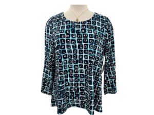 HABITAT TRAVEL CUBISM PLEATED SLEEVE TOP