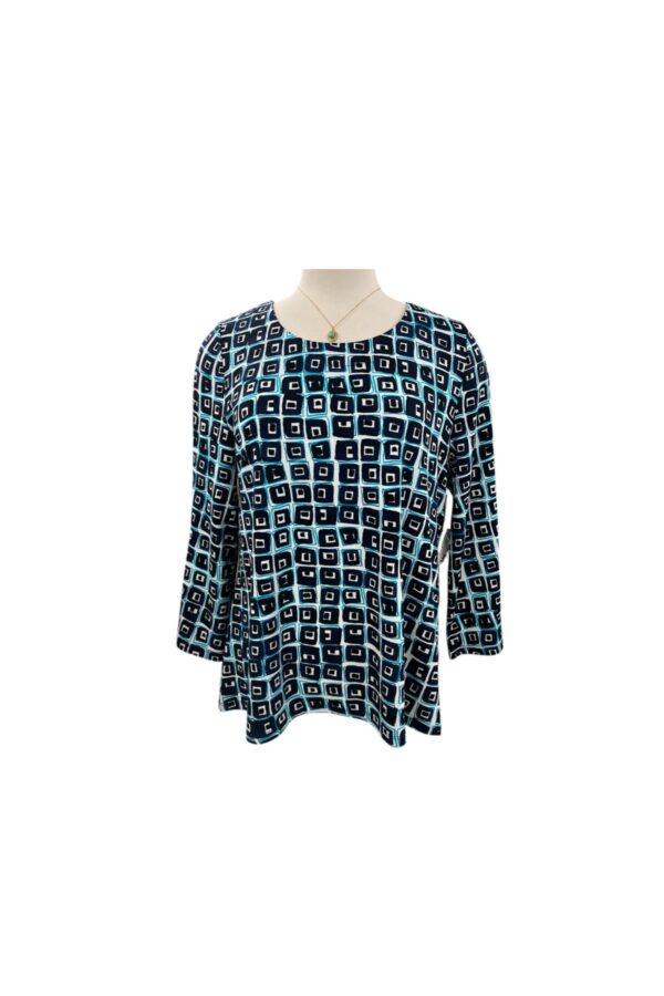 HABITAT TRAVEL CUBISM PLEATED SLEEVE TOP