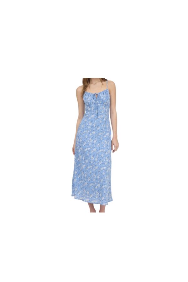 BLUPEPPER BIAS CUT FLORAL MIDI DRESS