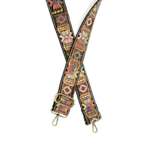 JOY SUSAN 2" GOLD SEQUIN GUITAR STRAP - Image 3