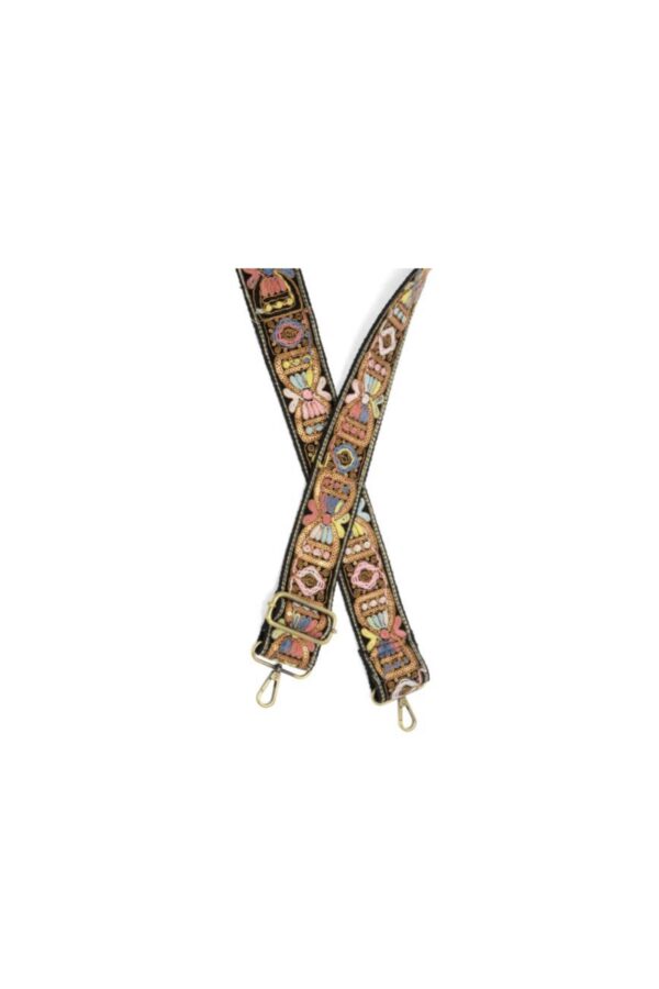 JOY SUSAN 2" GOLD SEQUIN GUITAR STRAP