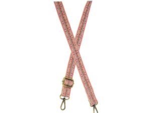 JOY SUSAN 1" FUCHSIA & TURQUOISE GUITAR STRAP