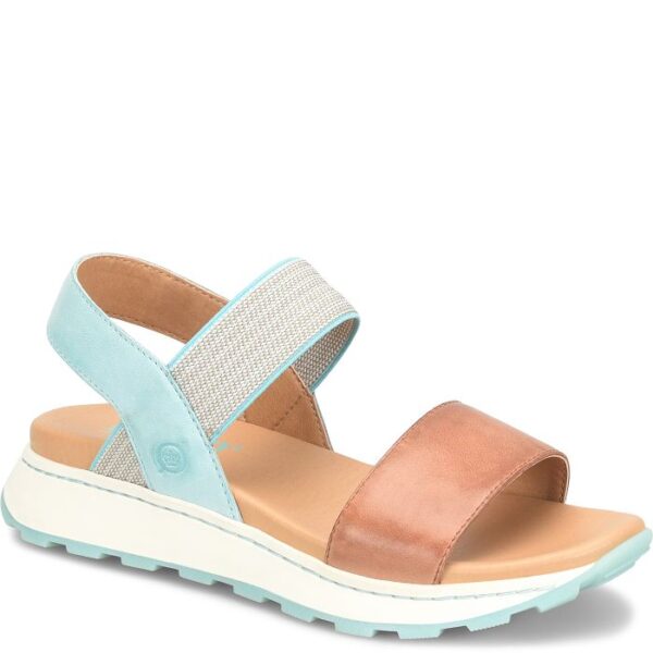 BORN SHOES MIMI SANDAL COGNAC/TURQUOISE - Image 9