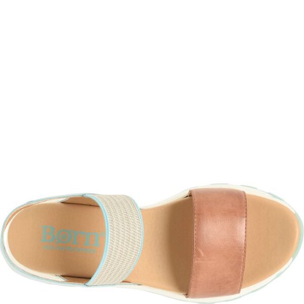 BORN SHOES MIMI SANDAL COGNAC/TURQUOISE - Image 7