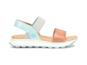 BORN SHOES MIMI SANDAL COGNAC/TURQUOISE