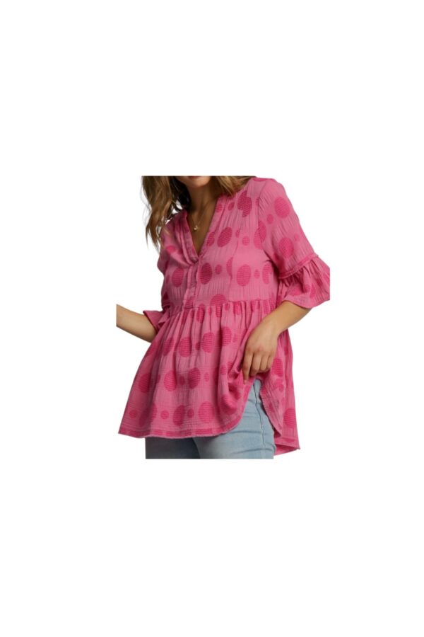 UMGEE POLKA DOT BABYDOLL TOP