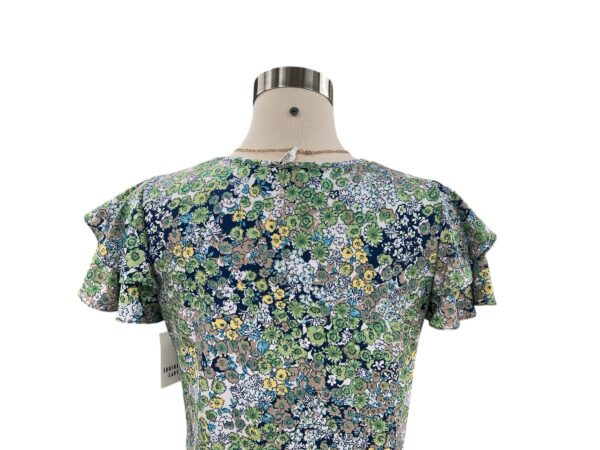 SOUTHERN LADY DITSY FLORAL SHIRT FLUTTER SLEEVE TOP - Image 3