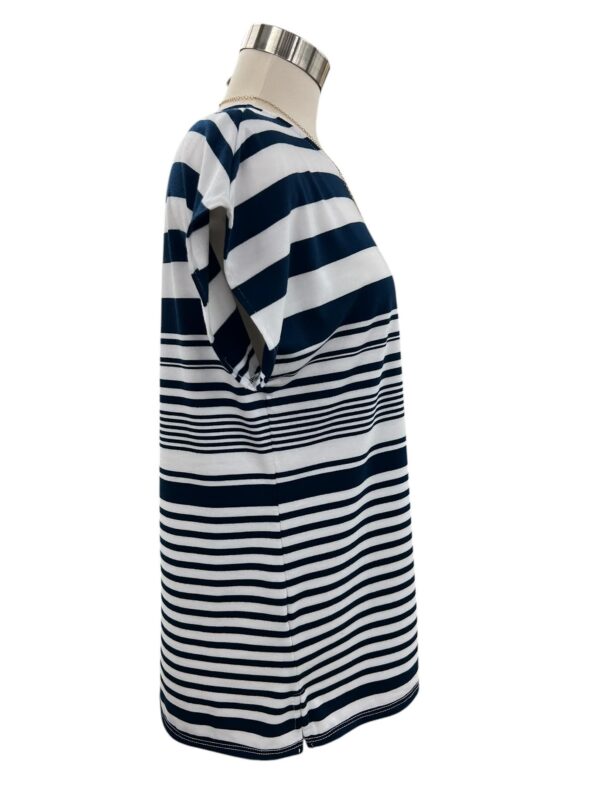 SOUTHERN LADY SHORT SLEEVE STRIPED KNIT TOP - Image 4