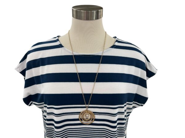 SOUTHERN LADY SHORT SLEEVE STRIPED KNIT TOP - Image 3