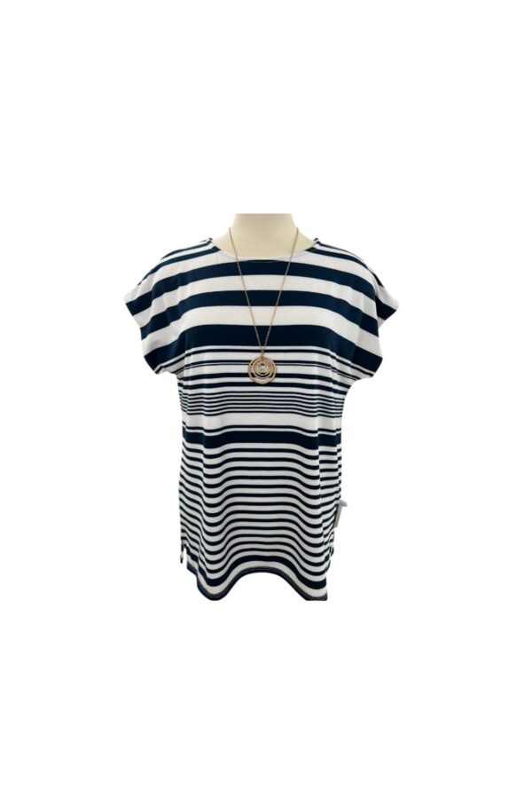 SOUTHERN LADY SHORT SLEEVE STRIPED KNIT TOP