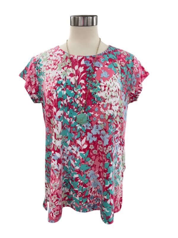 SOUTHERN LADY SHORT SLEEVE FLORAL TOP - Image 5