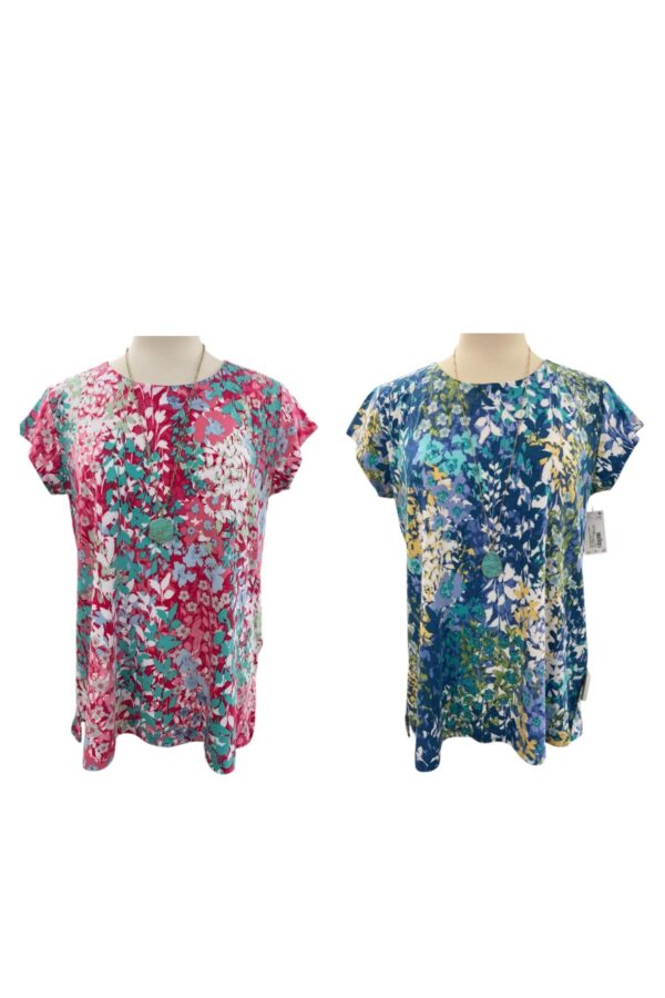 SOUTHERN LADY SHORT SLEEVE FLORAL TOP