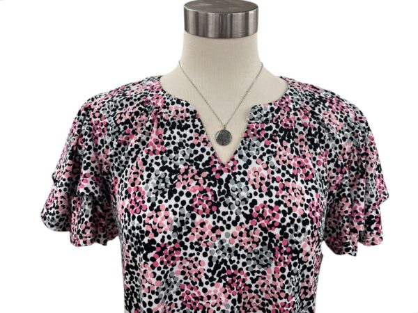 SOUTHERN LADY FLUTTER SLEEVE DOT PRINT TOP - Image 6