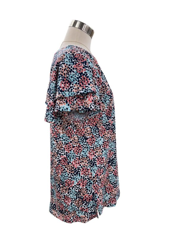 SOUTHERN LADY FLUTTER SLEEVE DOT PRINT TOP - Image 3