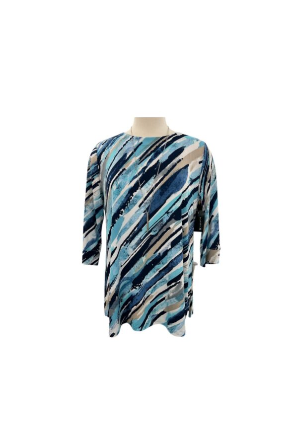 SOUTHERN LADY 3/4 SLEEVE ANGLE STRIPE TOP