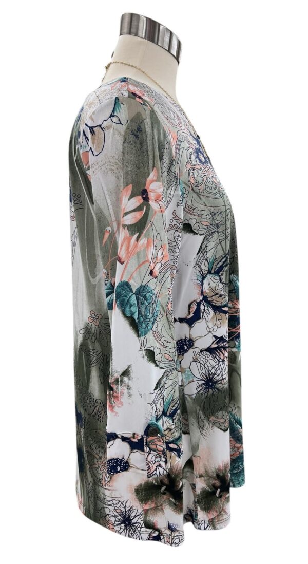 SOUTHERN LADY 3/4 SLEEVE PRINT TOP - Image 4