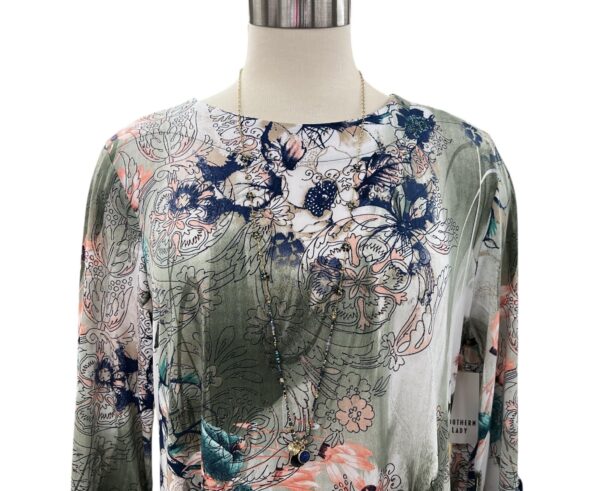 SOUTHERN LADY 3/4 SLEEVE PRINT TOP - Image 3