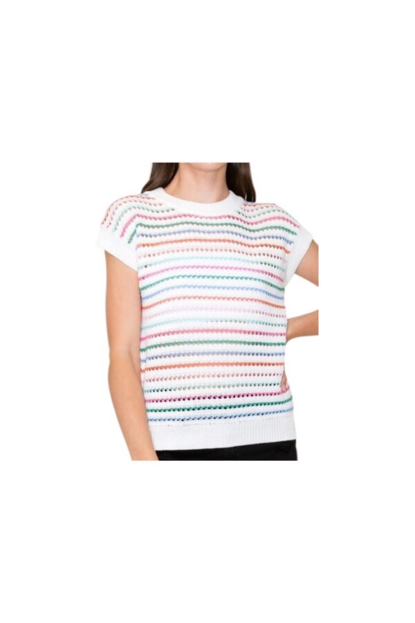 STACCATO MULTI COLOR CROCHET SWEATER