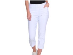 MULTIPLES SLUB DENIM V-LADDER HEM CROP