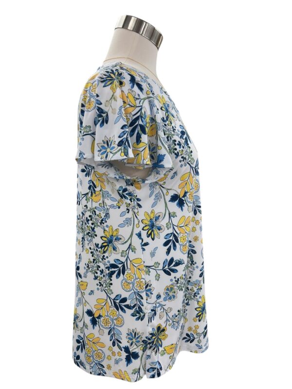 SOUTHERN LADY SHORT SLEEVE DITSY FLORAL TOP - Image 2