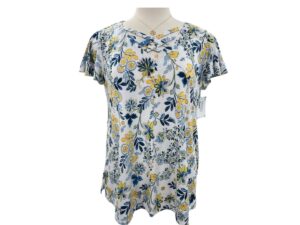 SOUTHERN LADY SHORT SLEEVE DITSY FLORAL TOP